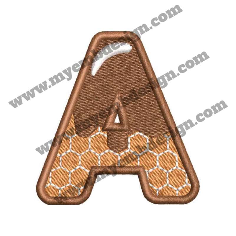 Alphabet A Embroidery Design — machine embroidery design