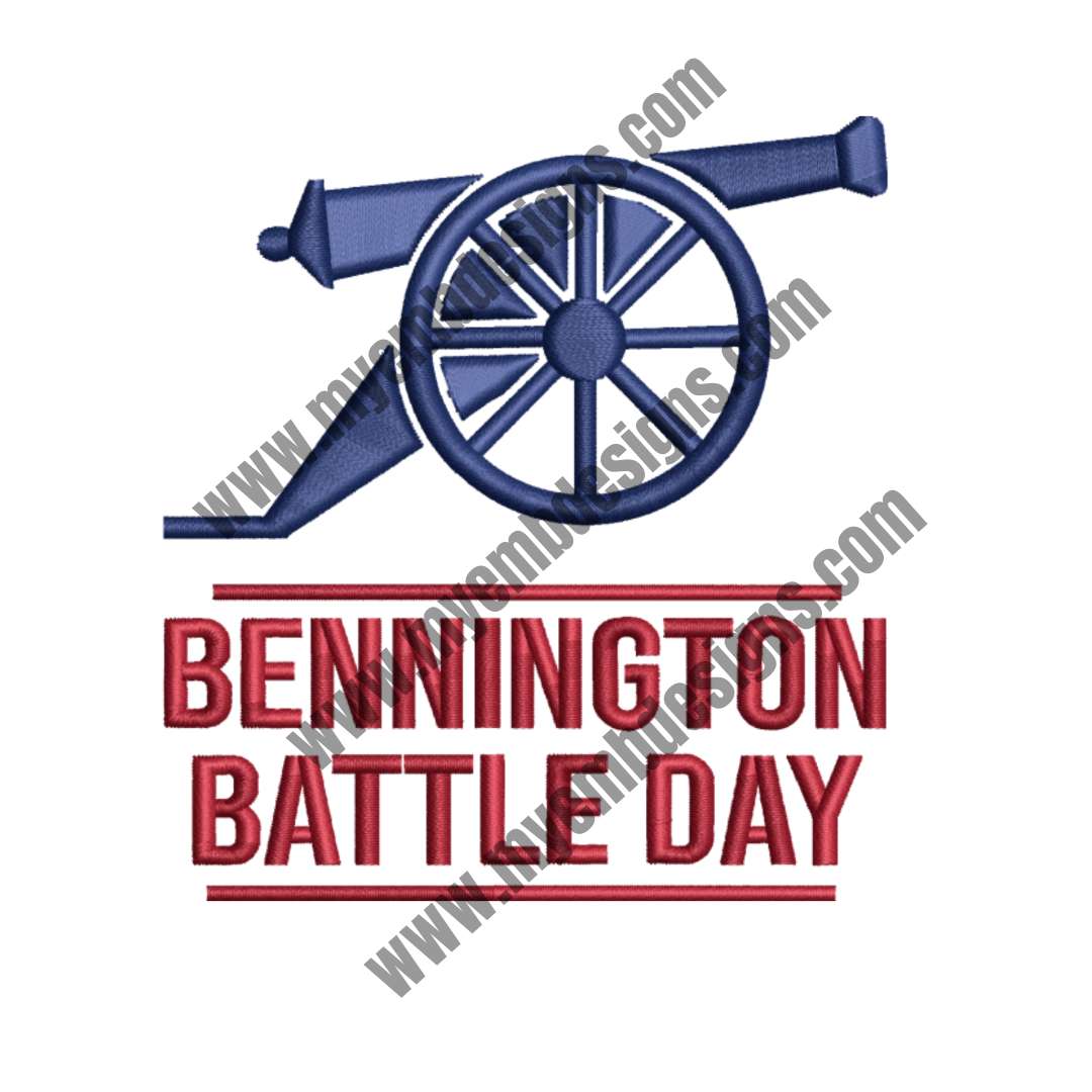 Bennington Battle Day Embroidery Design (2 sizes) — machine embroidery design
