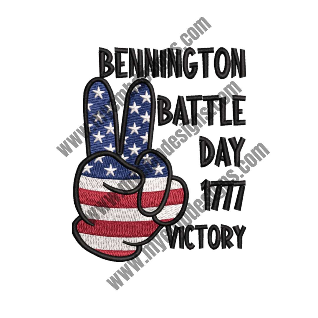 Bennington Battle Victory Design (2 sizes) — machine embroidery design