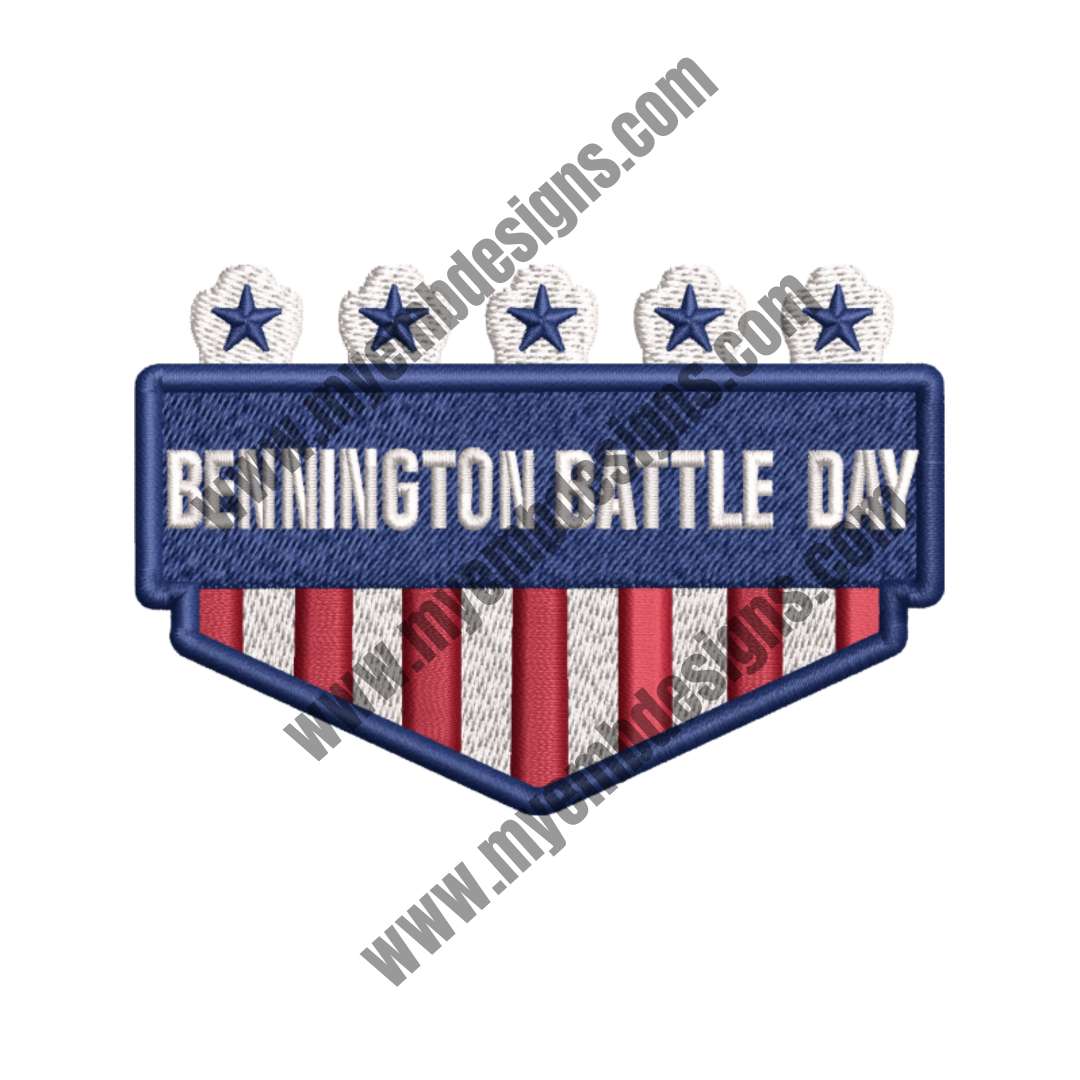 Bloomington Battle Day Embroidery Design (2 sizes) — machine embroidery design