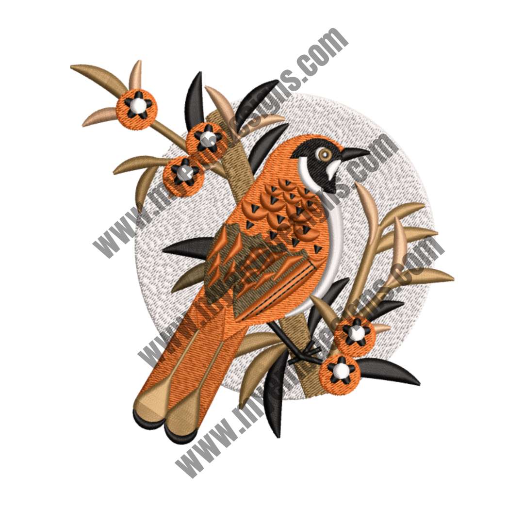 Canary Bird Embroidery Design ( 2 sizes) — machine embroidery design