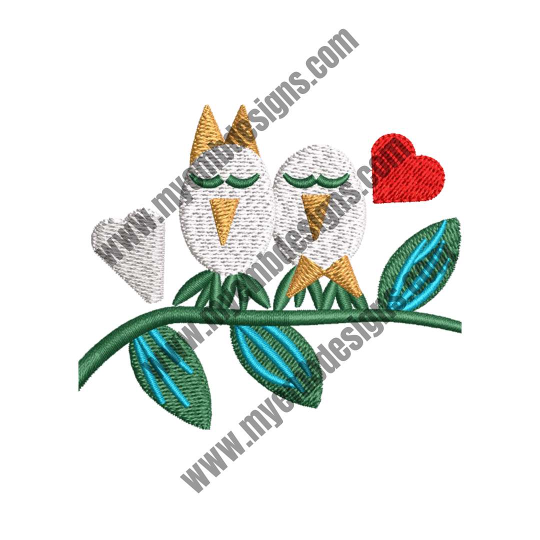 Cartoon Birds Embroidery Design (2 sizes) — machine embroidery design