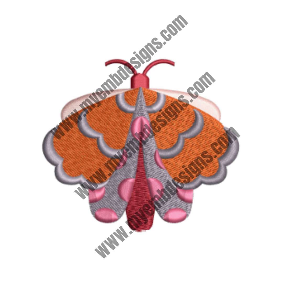 Colorful Butterfly Embroidery Design (2 sizes) — machine embroidery design