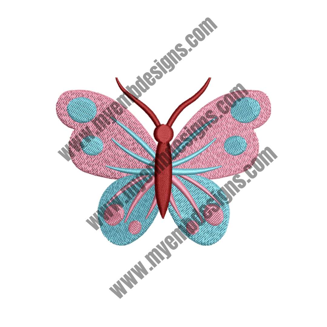 Fairy Butterfly Embroidery Design (2 sizes) — machine embroidery design