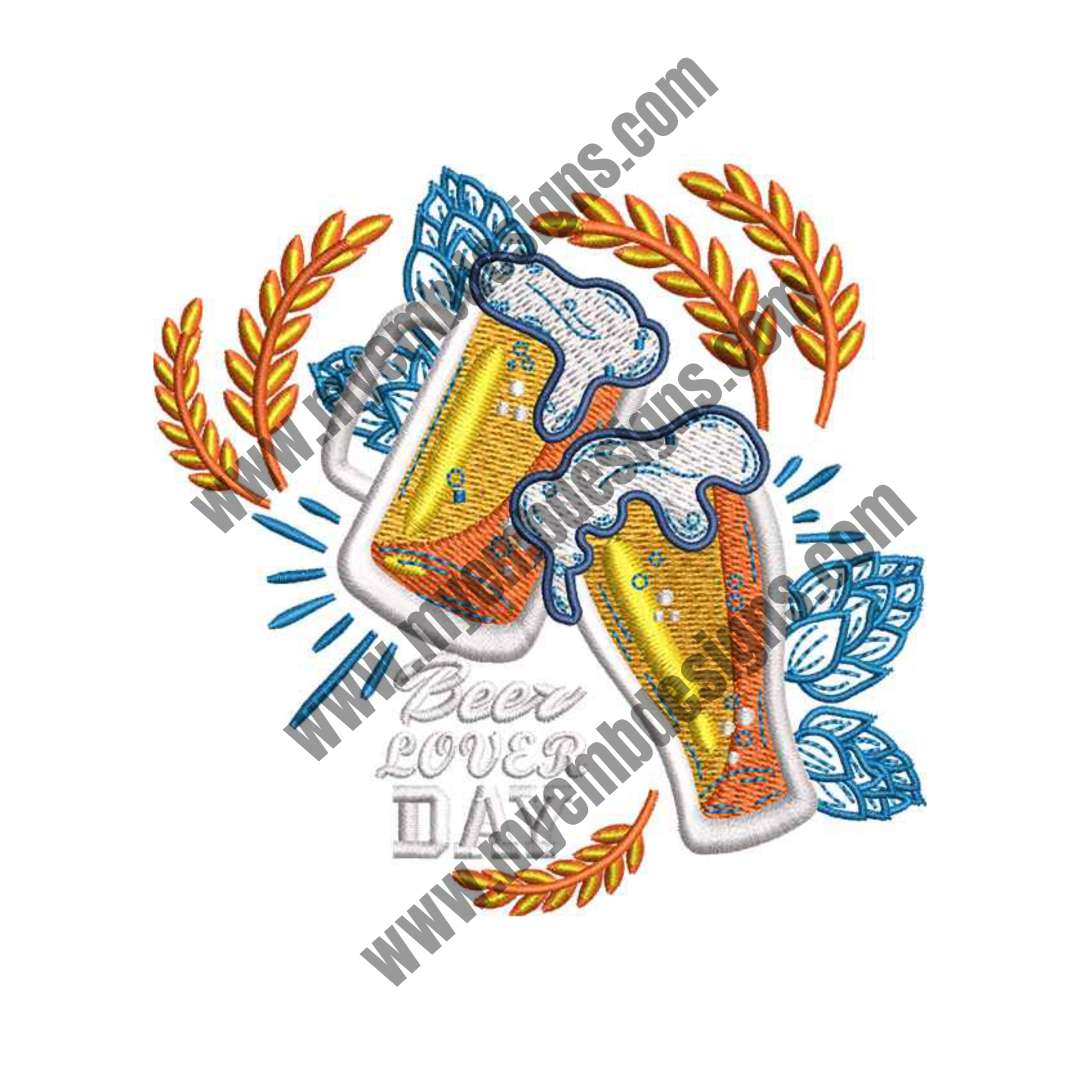 Fest Beer Embroidery Design (2 sizes) — machine embroidery design