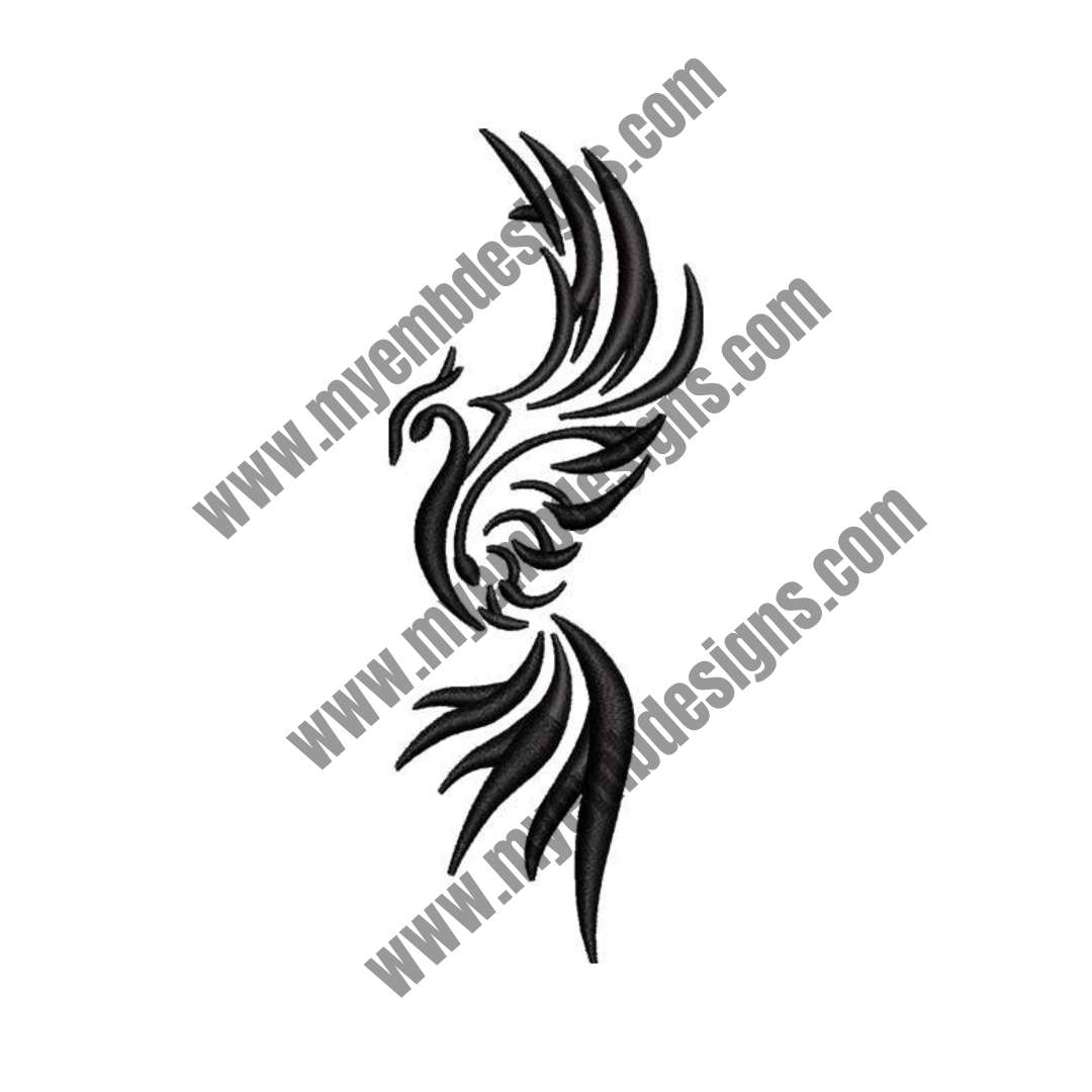 Flying Bird Embroidery Design (2 sizes) — machine embroidery design