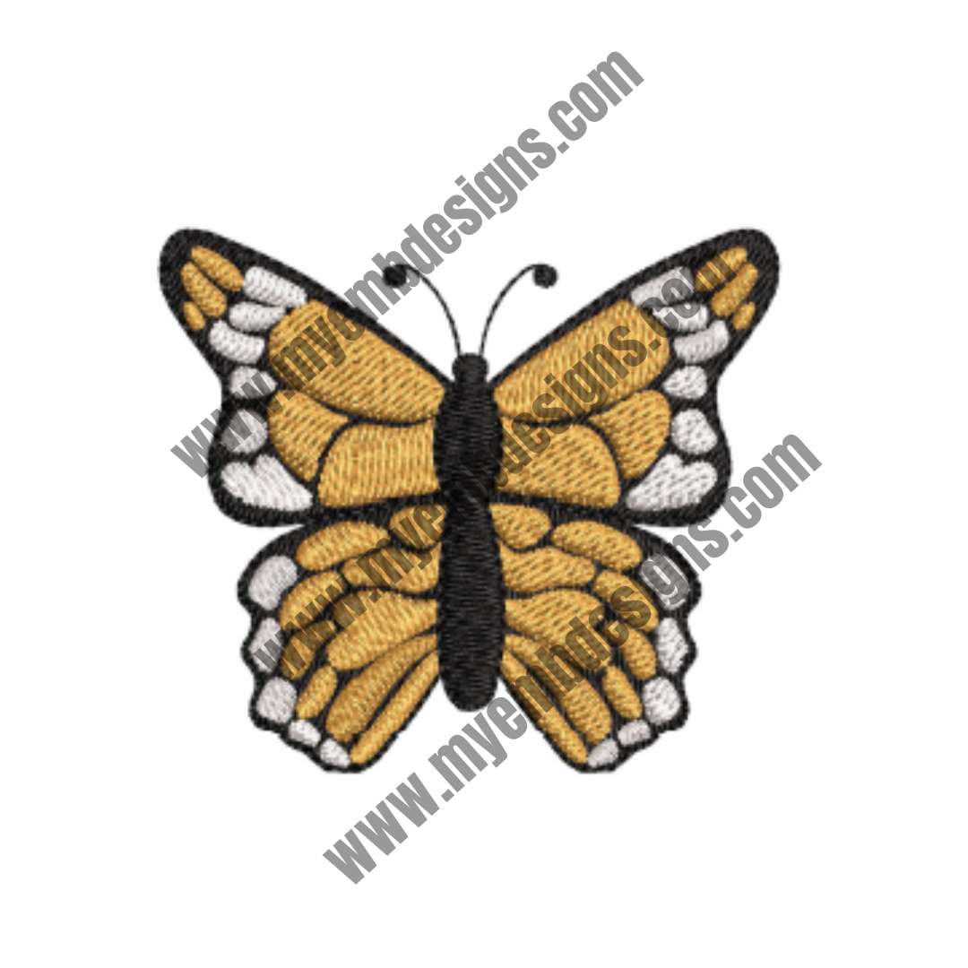 Monarch Butterfly Embroidery Design (2 sizes) — machine embroidery design