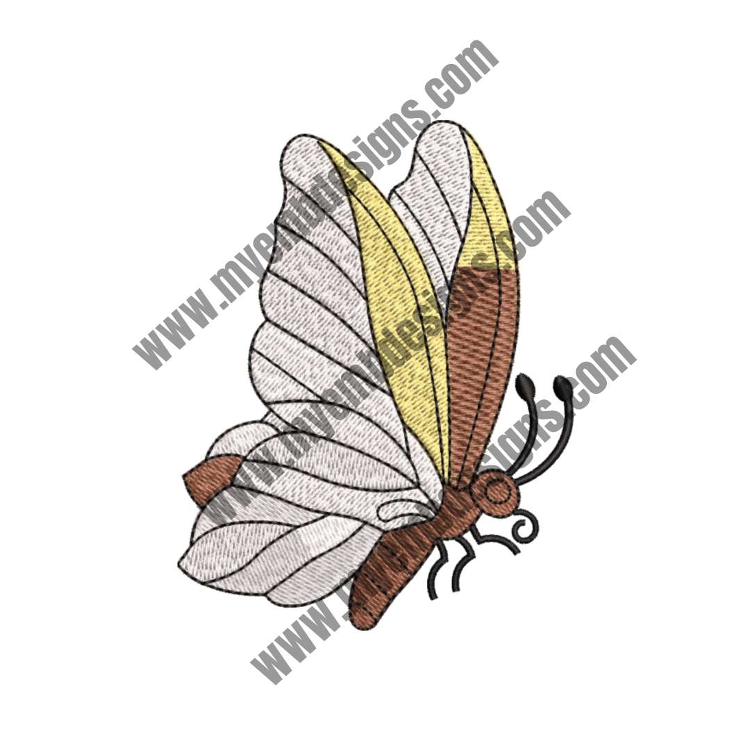 Pierid Butterfly Embroidery Design (2 sizes) — machine embroidery design