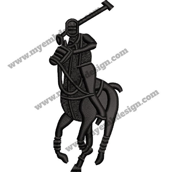 Polo Horse Embroidery Design ( 2 sizes) — machine embroidery design