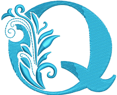 Royal Style Q Embroidery Design — machine embroidery design