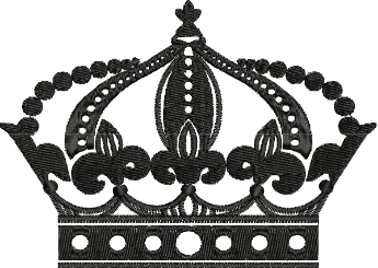 Royal Crown Embroidery Design (3 sizes) — machine embroidery design