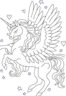 Unicorn Embroidery Design (3 sizes) — machine embroidery design