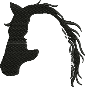 Girl And Horse Embroidery (3 sizes) — machine embroidery design