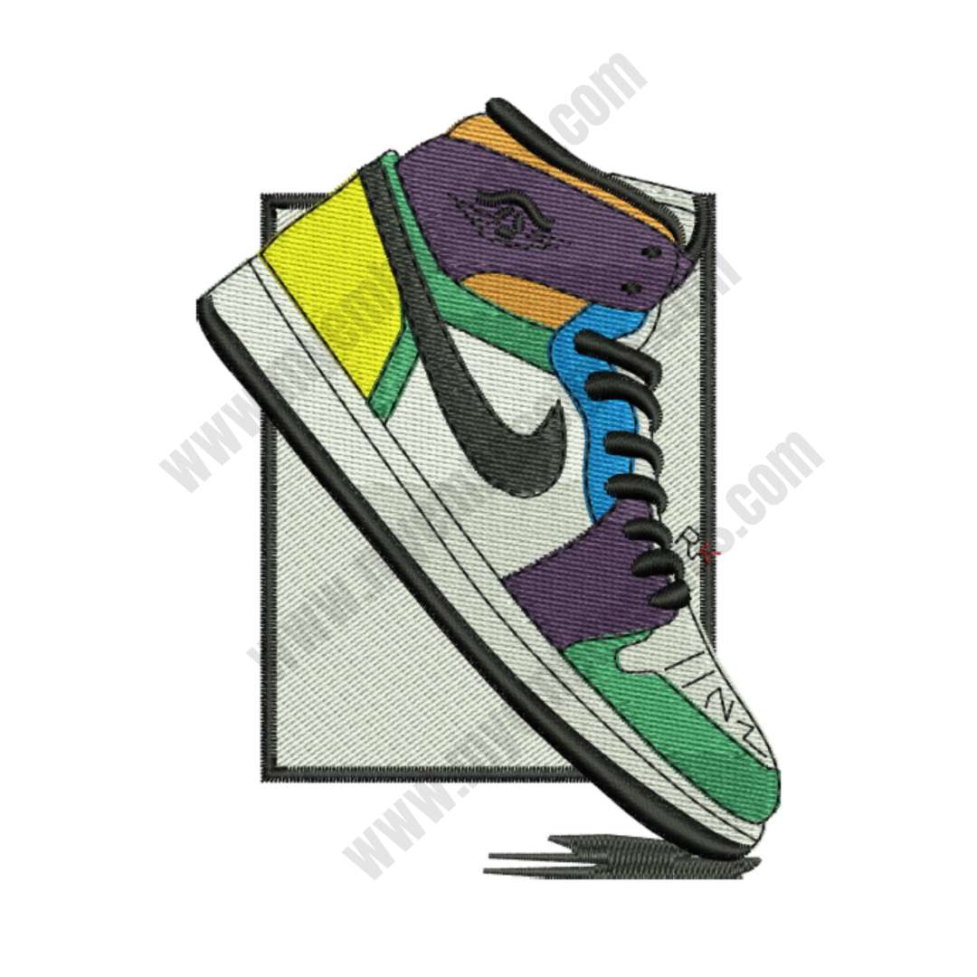 Canvas Shoes Embroidery Design — machine embroidery design