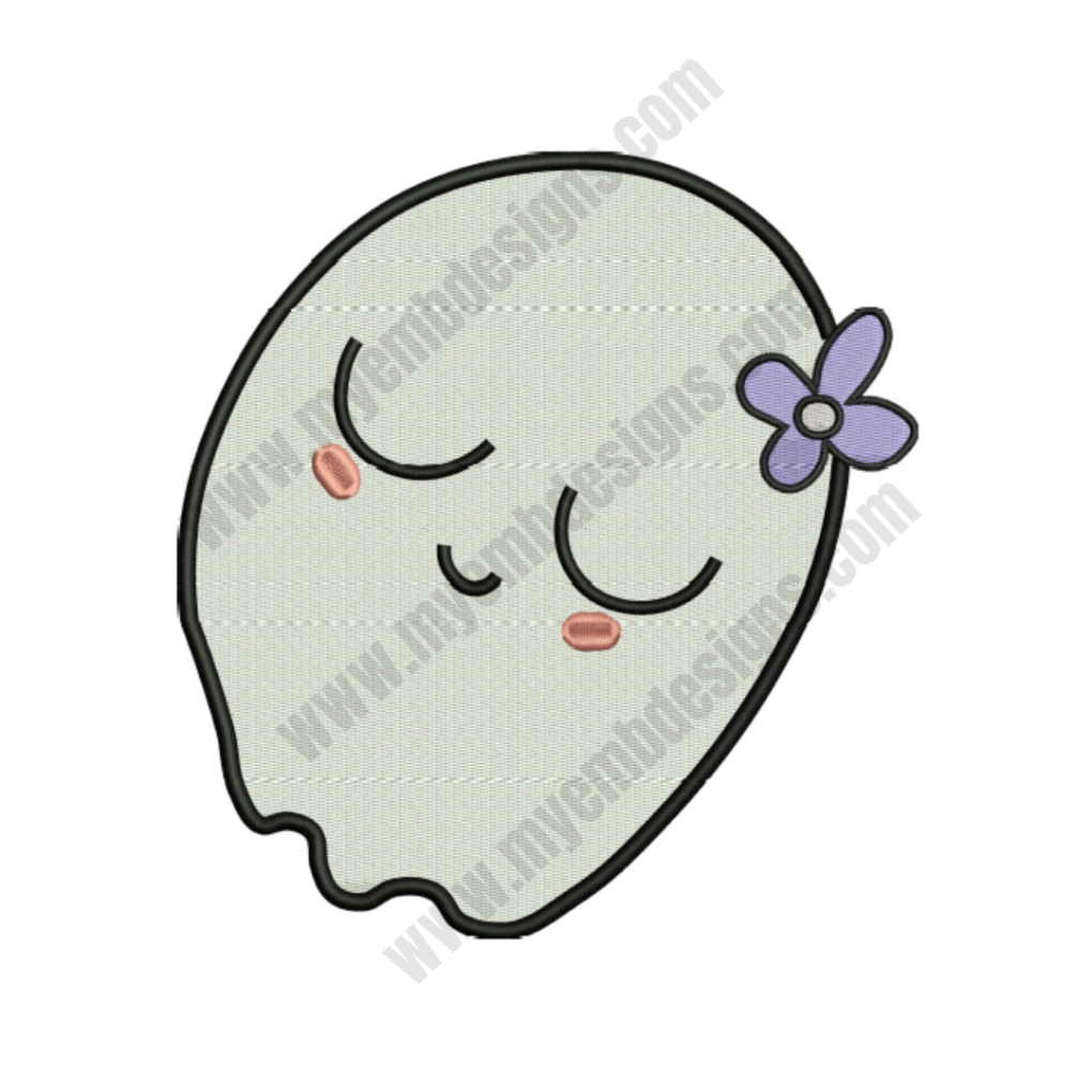 Small Cute Ghost Embroidery Design (3 sizes) — machine embroidery design