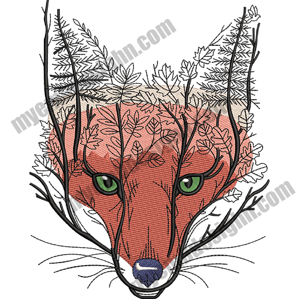 Cute Wolf Embroidery Designs (2 sizes) — machine embroidery design