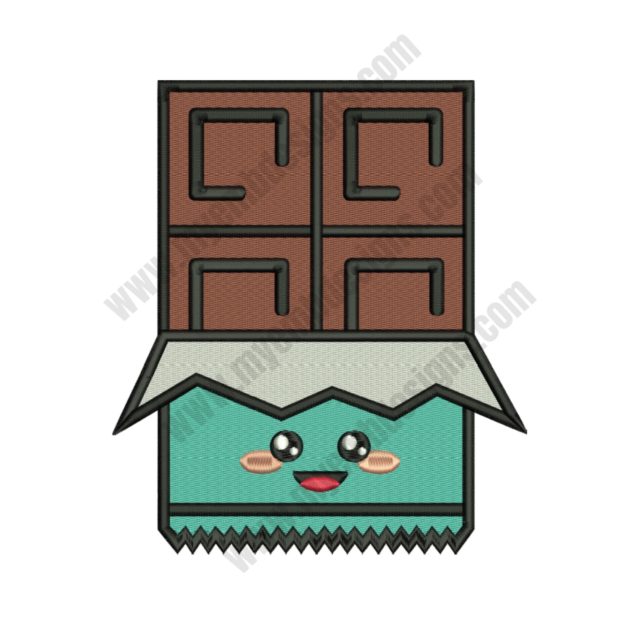 Mini Chocolate Bar Embroidery (3 sizes) — machine embroidery design