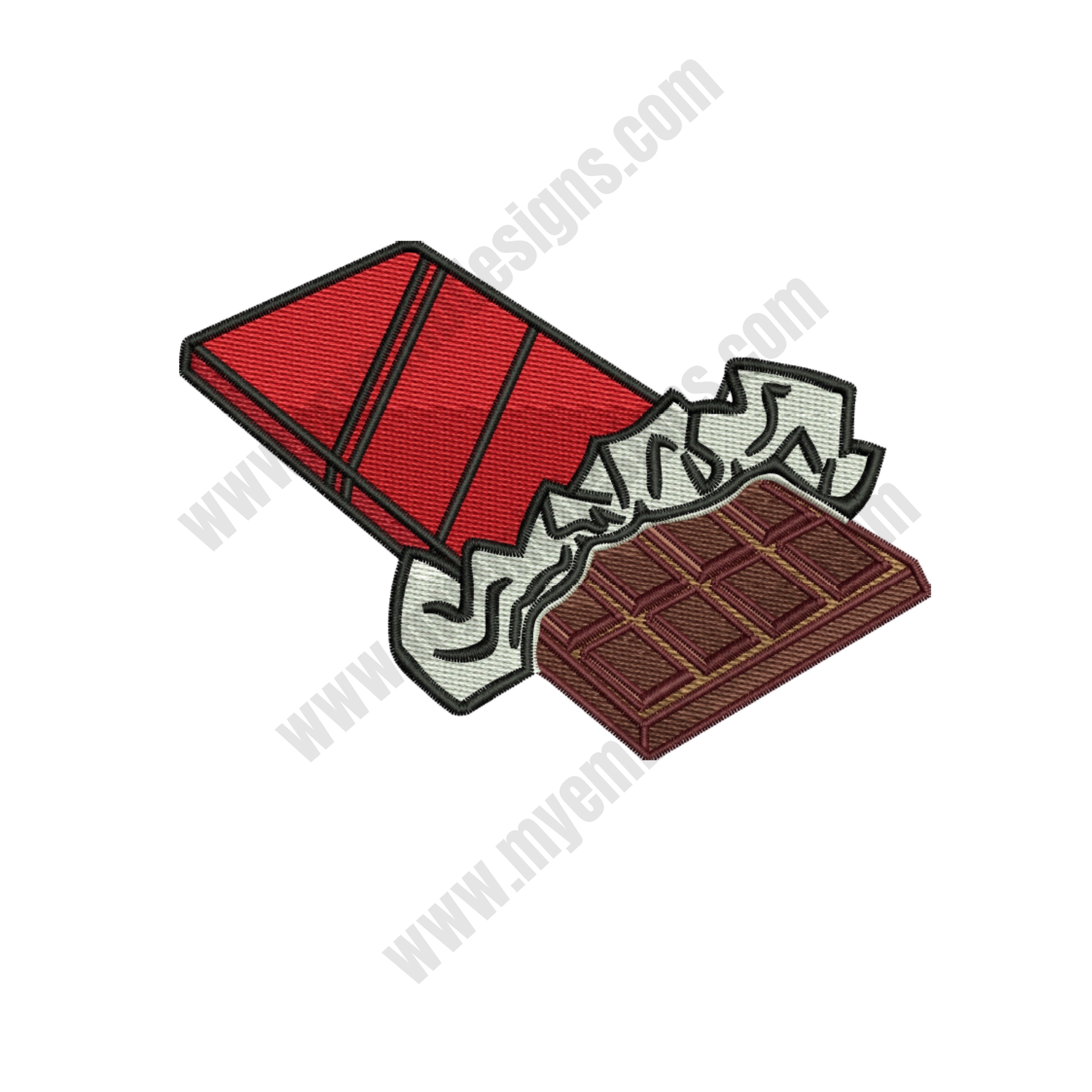Chocolate Embroidery Design (3 sizes) — machine embroidery design