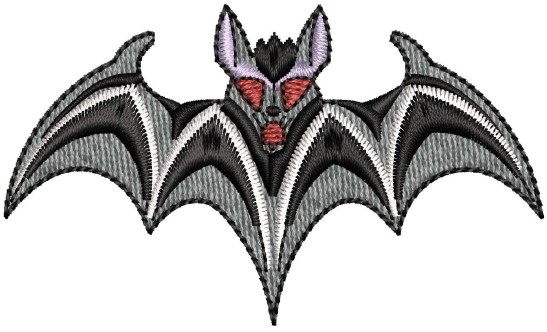 Bat Embroidery Designs (2 sizes) — machine embroidery design