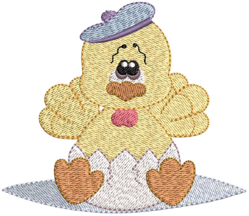 Baby Chick Embroidery Design (2 sizes) — machine embroidery design