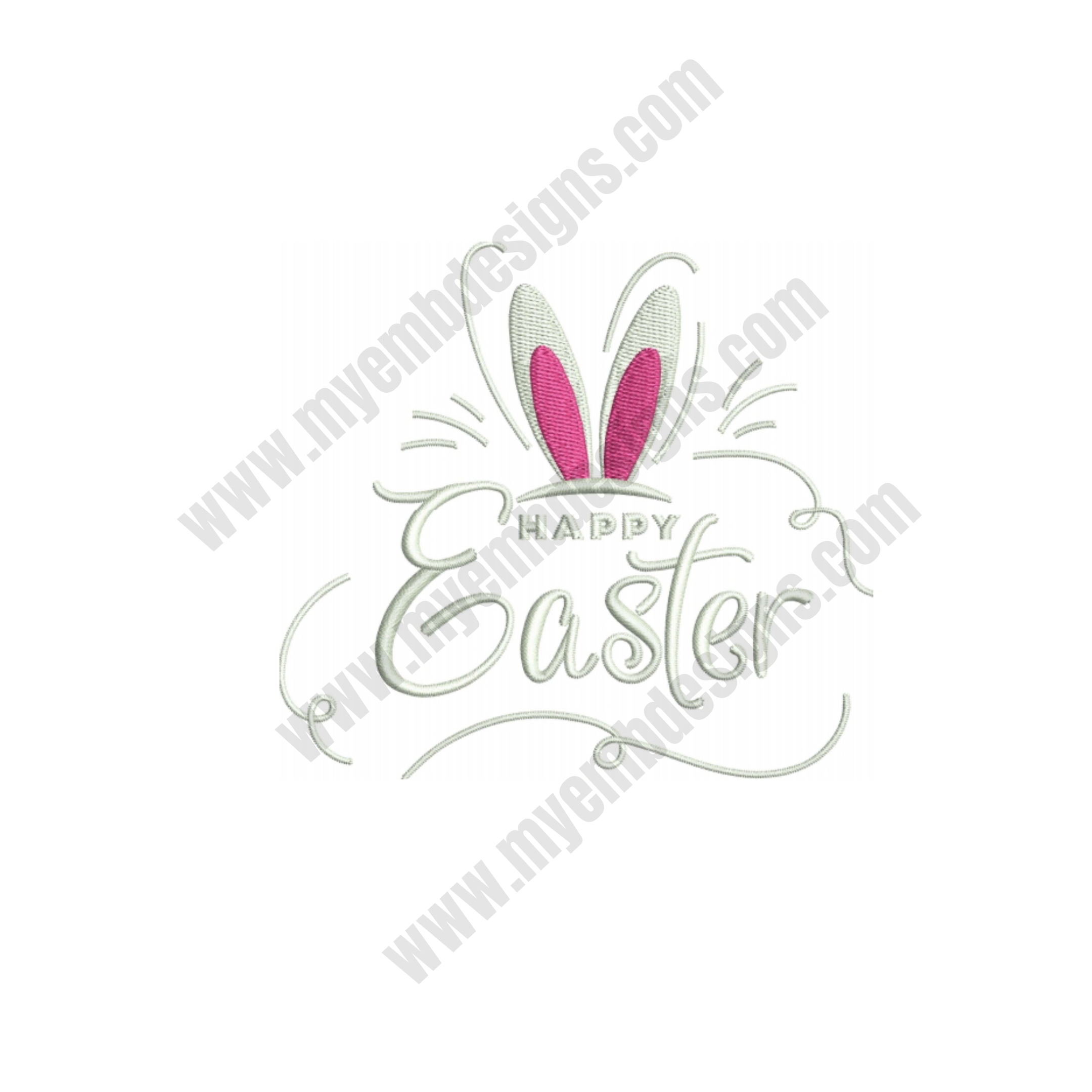 Happy Easter Embroidery Designs (3 sizes) — machine embroidery design