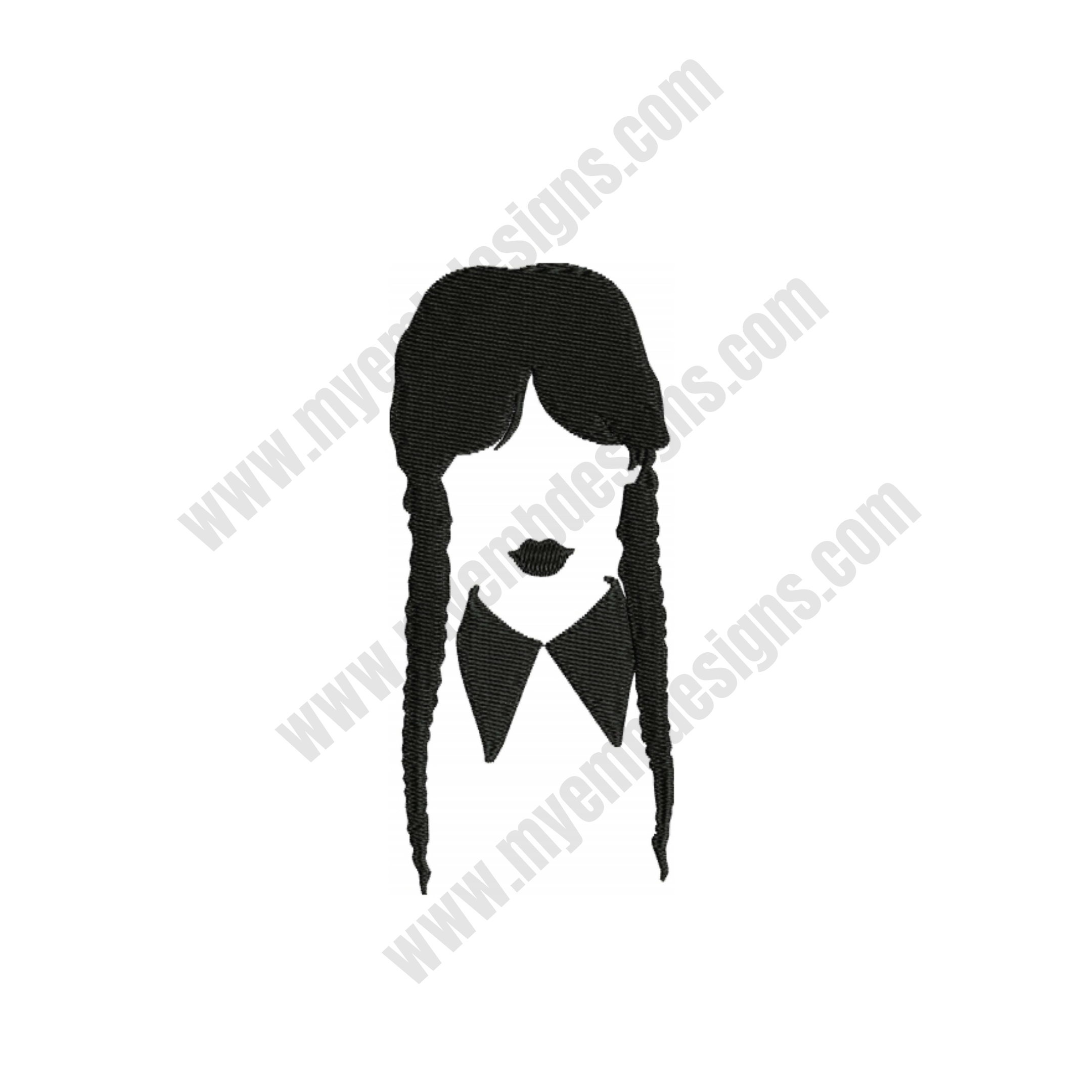 Wednesday Embroidery Designs (3 sizes) — machine embroidery design