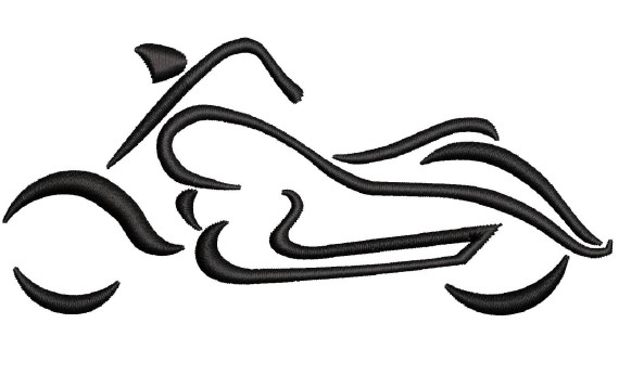 Racer Bike Embroidery Designs (2 sizes) — machine embroidery design