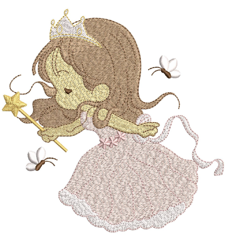 Little Fairy Embroidery Designs 2 sizes — machine embroidery design