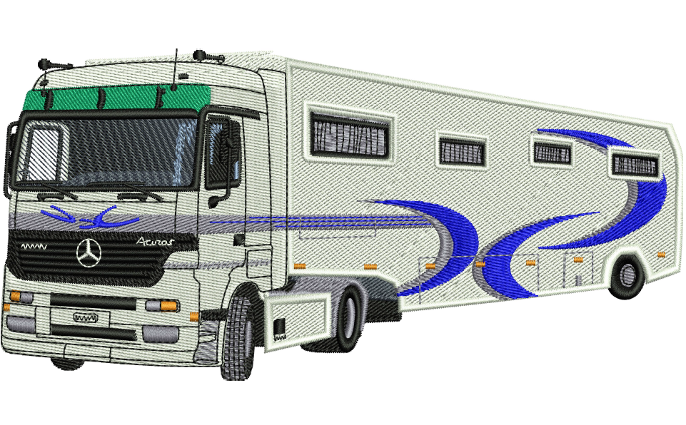 Bus Embroidery Design — machine embroidery design