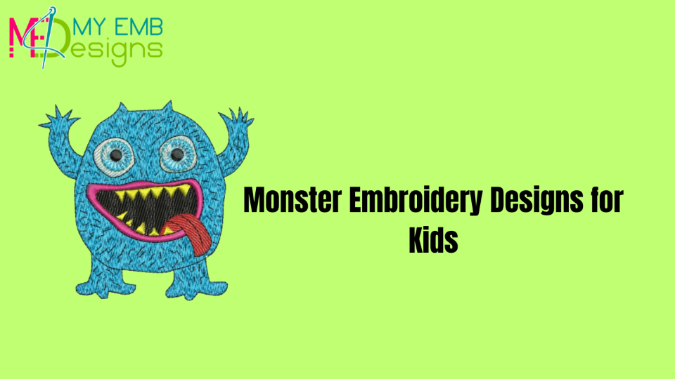 Monster Embroidery Designs for Kids