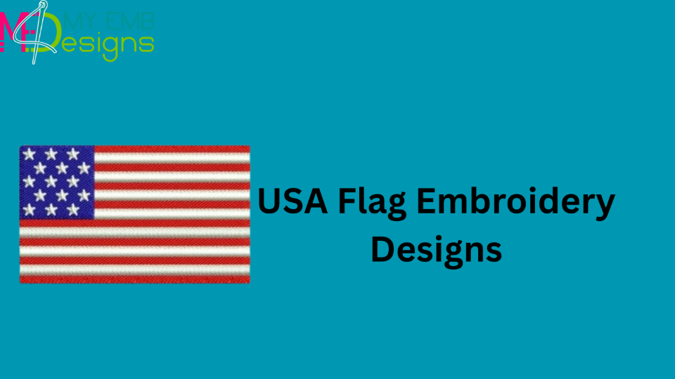 USA Flag Embroidery Designs